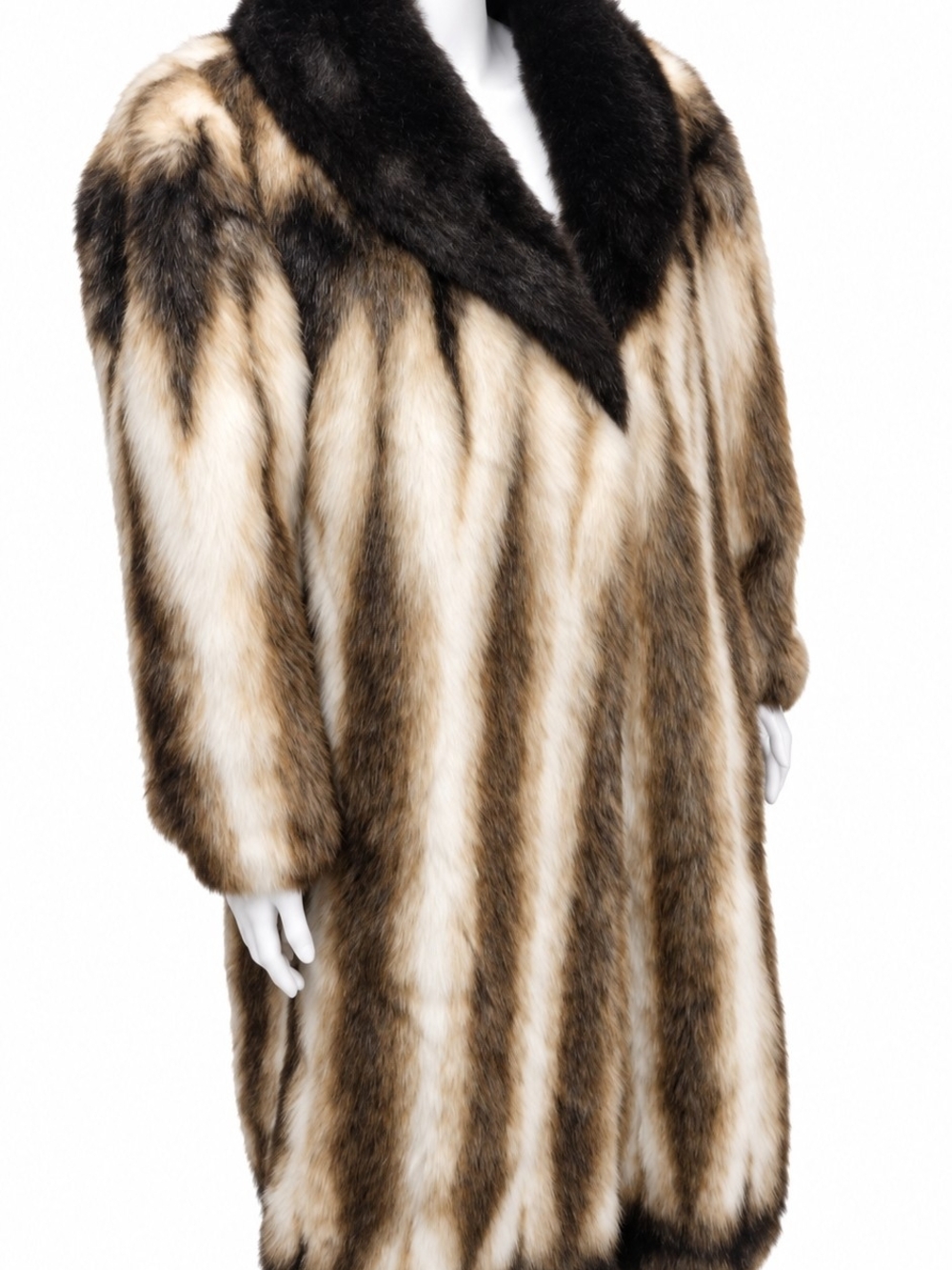 Vintage Olympia Limited Faux Fur Floor-Length Coat Petite M Made in the USA